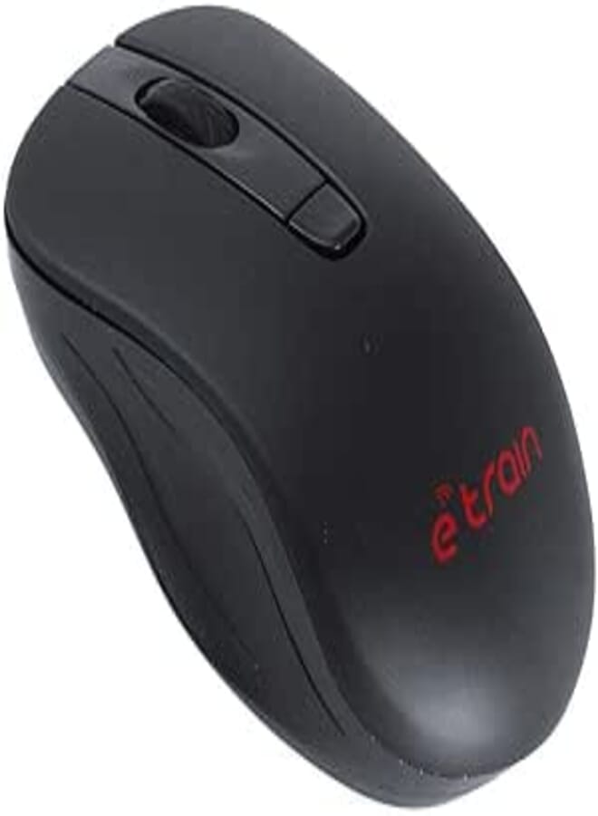 Etrain MO500 | Wireless Optical Mouse | 2.4GHz Connectivity | 1200 DPI Sensor | Plug & Play Design for Laptop & PC | Black